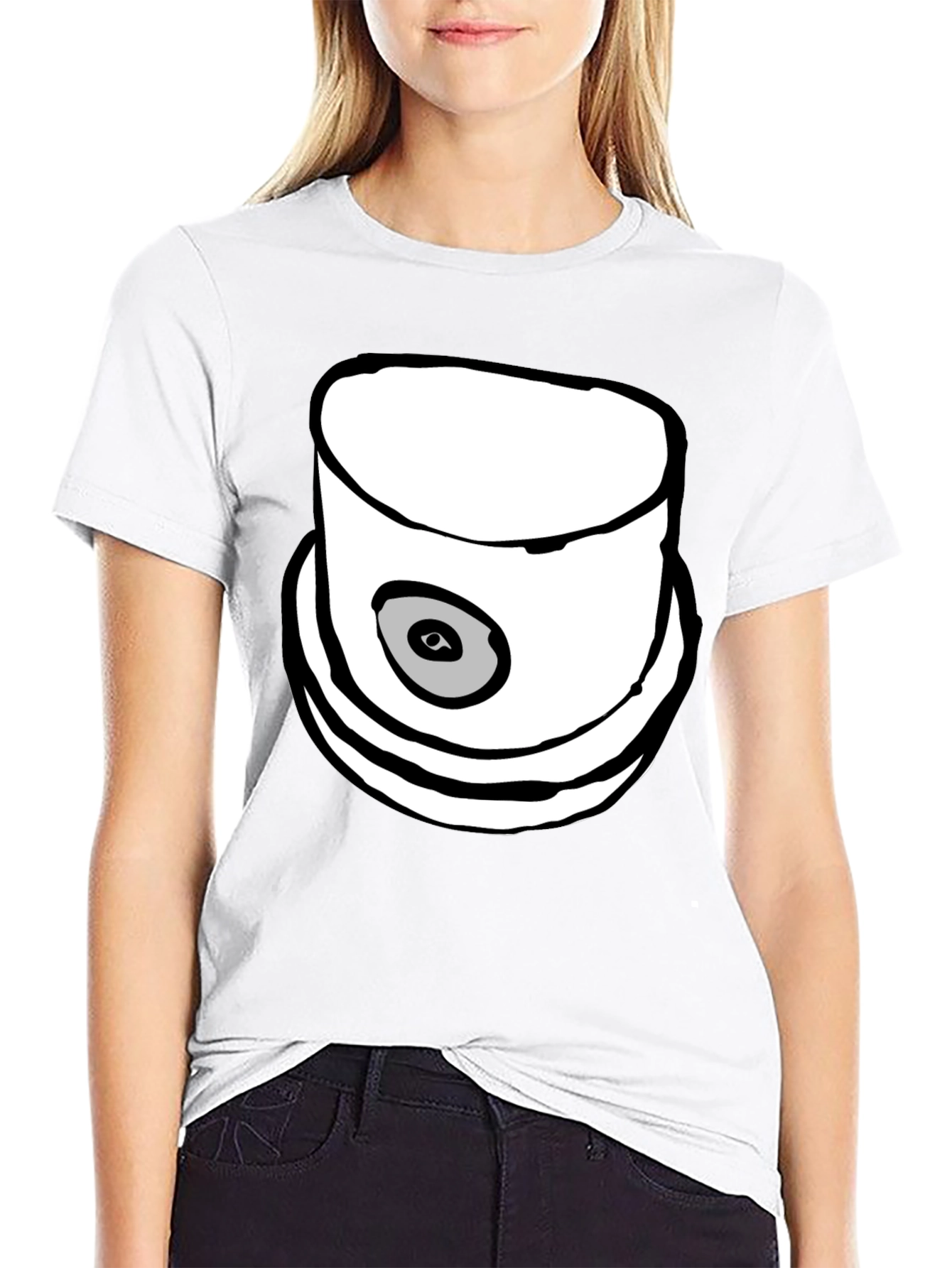 Spray Paint Cap Graphic Tee - Modern Streetwear Style