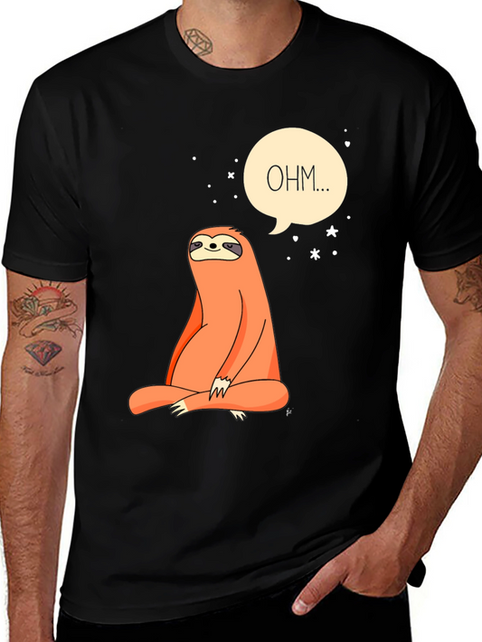 Zen Sloth OHM T-Shirt - Meditating Animal Tee