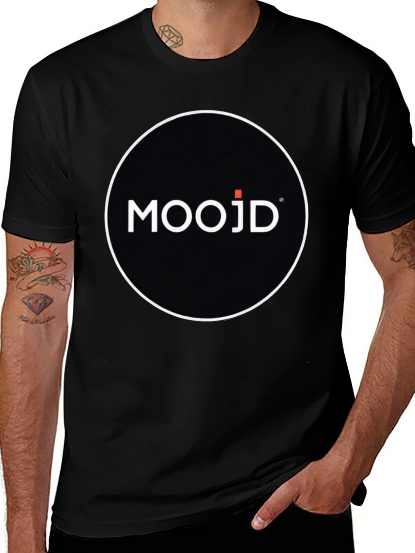 MOOJD Graphic Tee - Modern Black T-Shirt