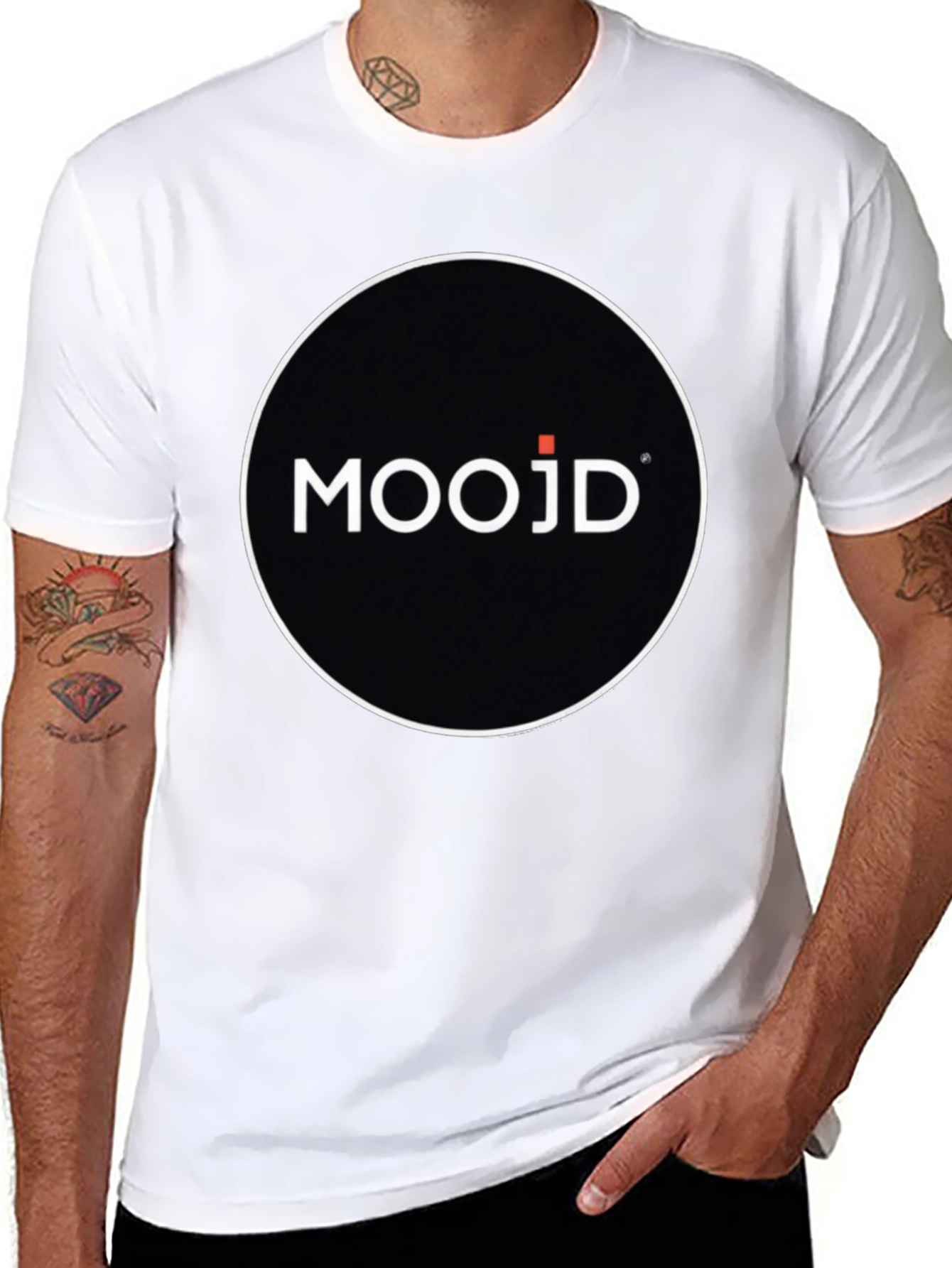 MOOJD Graphic Tee - Modern Black T-Shirt