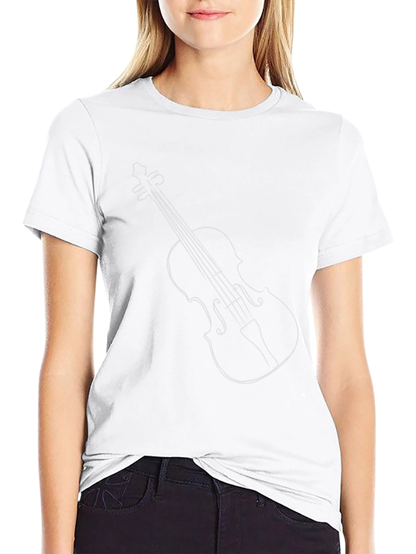 Black Violin Graphic Tee - Musical Instrument T-Shirt