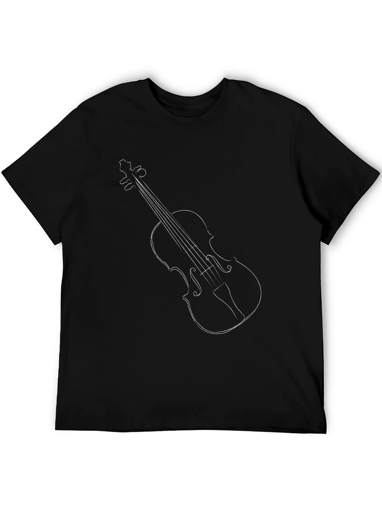 Black Violin Graphic Tee - Musical Instrument T-Shirt