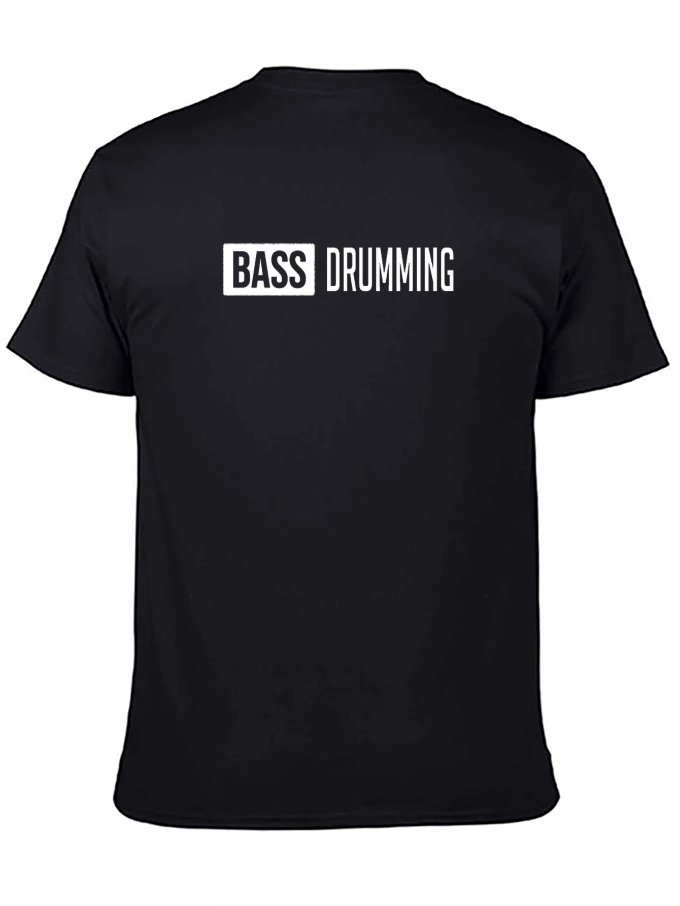 Bass Drumming Graphic Tee - Black Cotton T-Shirt