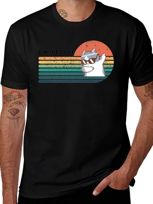Ew People Cat Dabbing Graphic T-Shirt