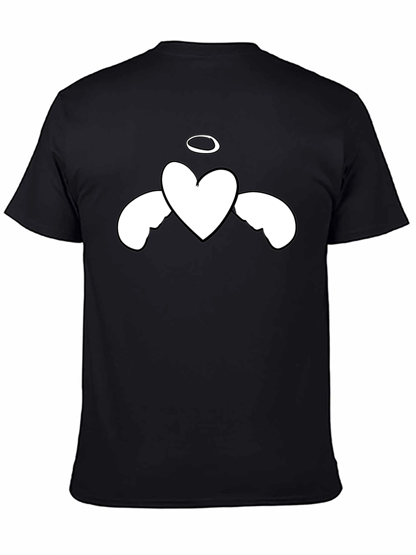 Angel Heart Graphic Black T-Shirt