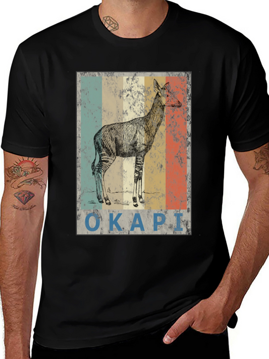 Okapi Vintage Style Graphic T-Shirt