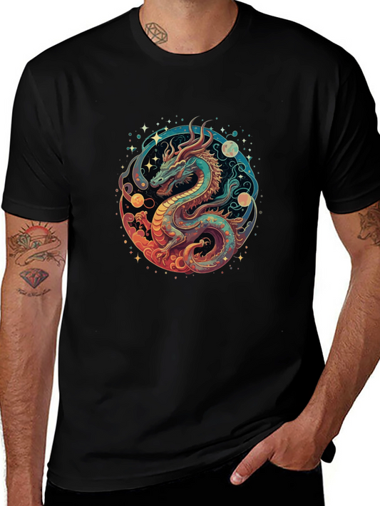 Cosmic Dragon Graphic T-Shirt