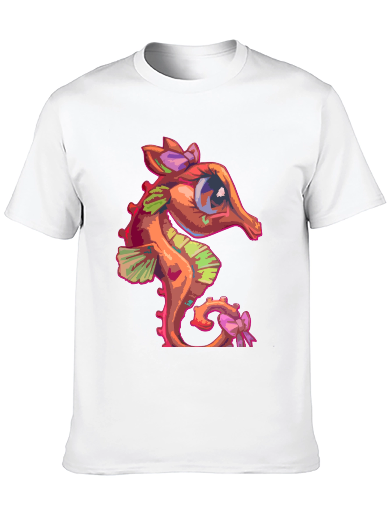 Seahorse Graphic Tee - Cute Cartoon Style