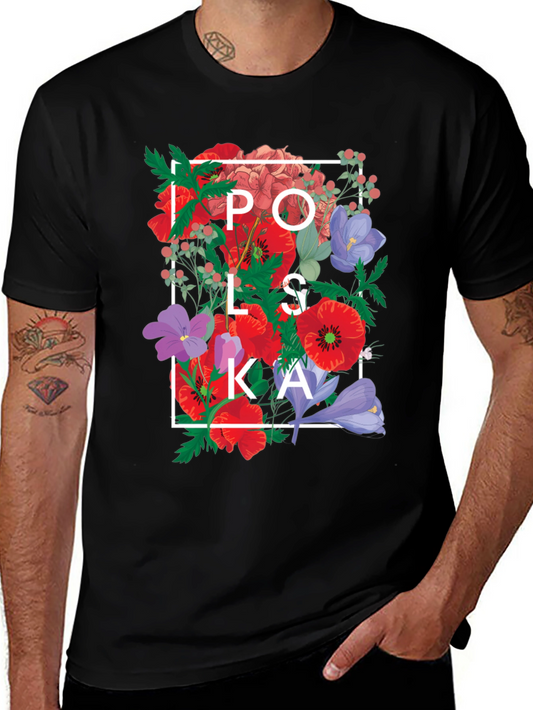 Floral Polska T-Shirt - Celebrate Poland with Style