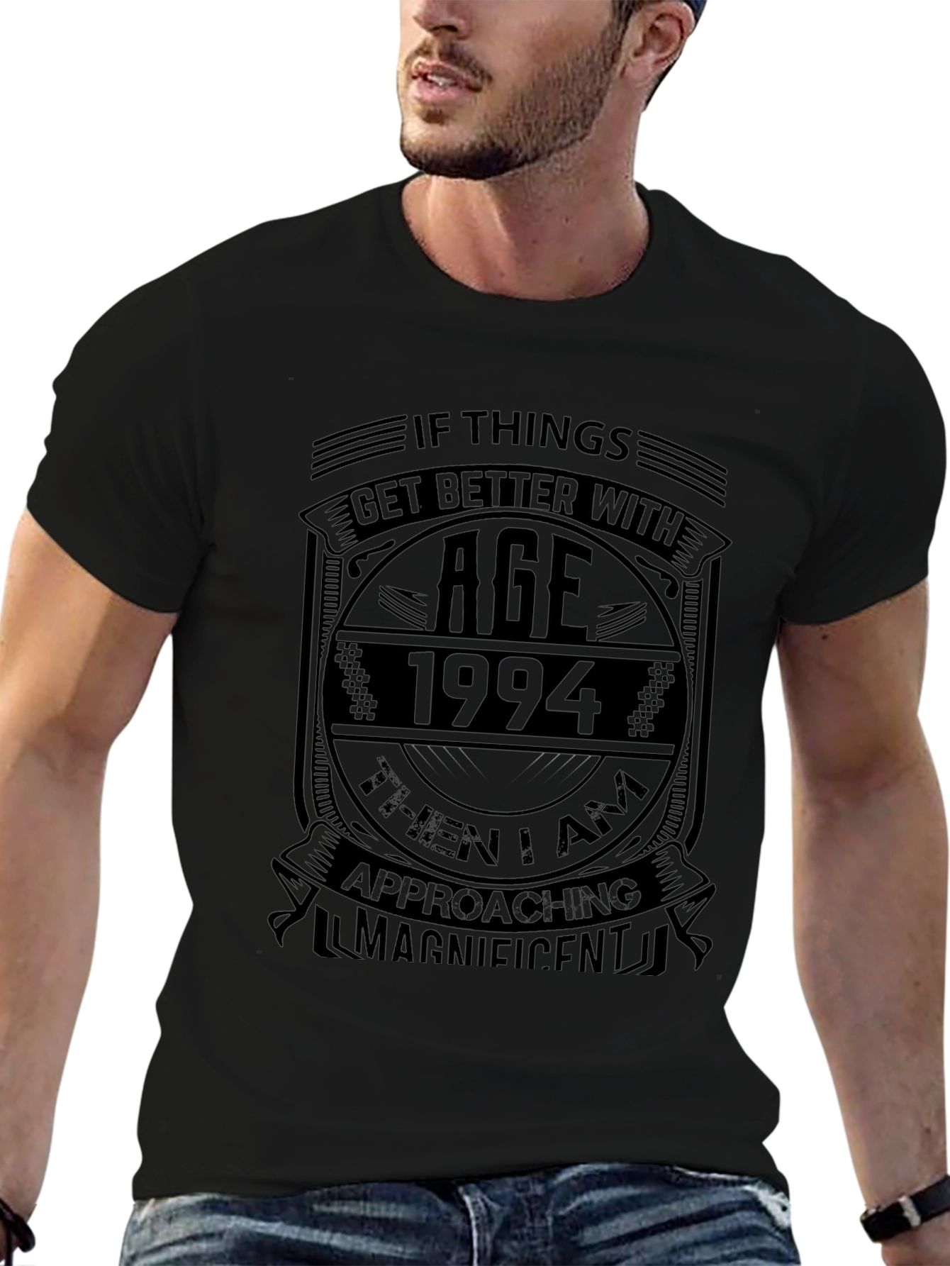 1994 Birthday Ageing Humor Black T-Shirt