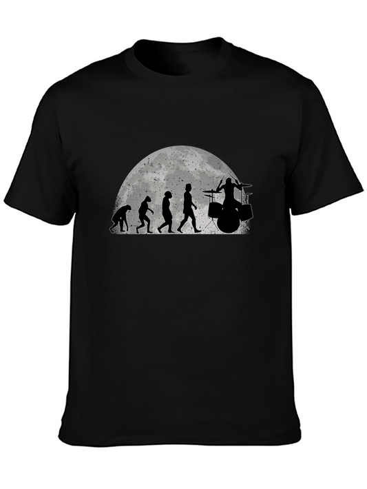 Evolution of Drumming T-Shirt - Humorous Music Tee