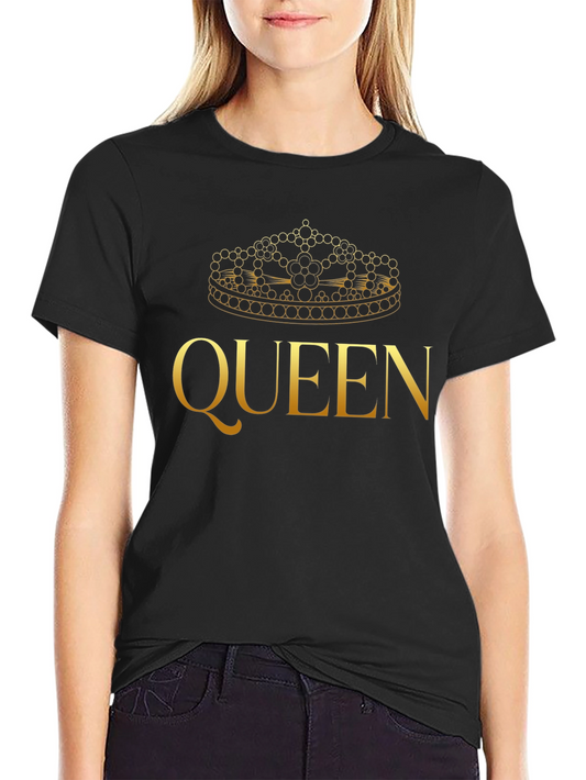 Queen Crown Graphic Tee - Black Unisex T-Shirt