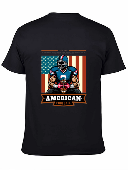American Football USA Flag Graphic Tee