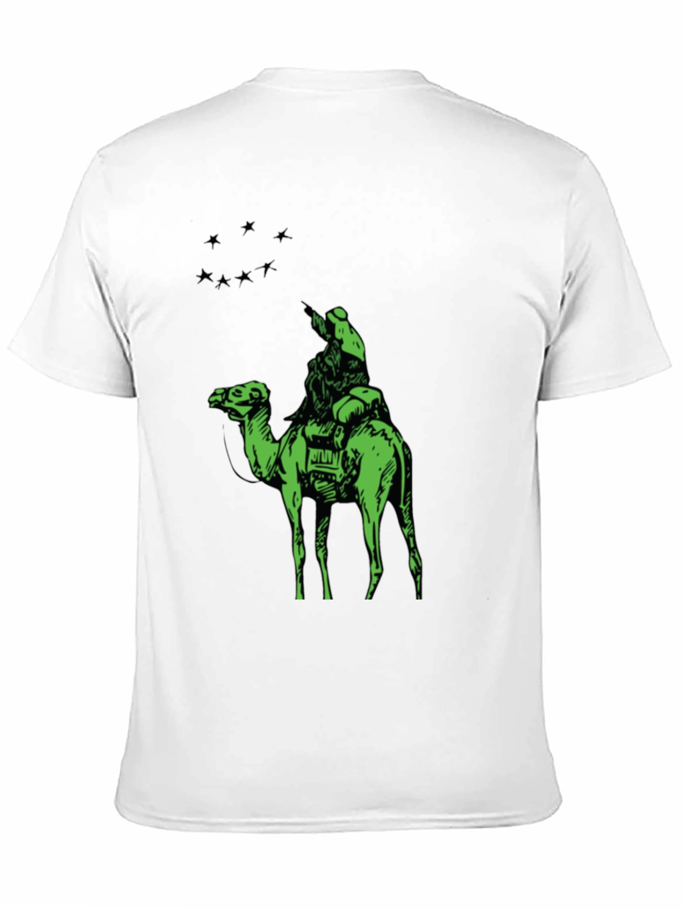 Camel Rider Graphic Tee - Black Cotton T-Shirt