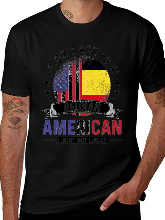 Belgian American T-Shirt - Lucky to Be Both!