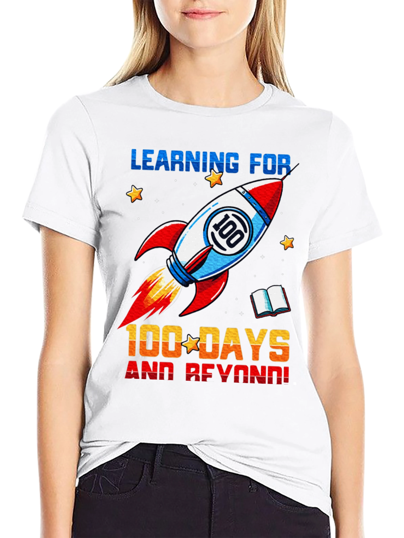 100 Days of School Rocket T-Shirt