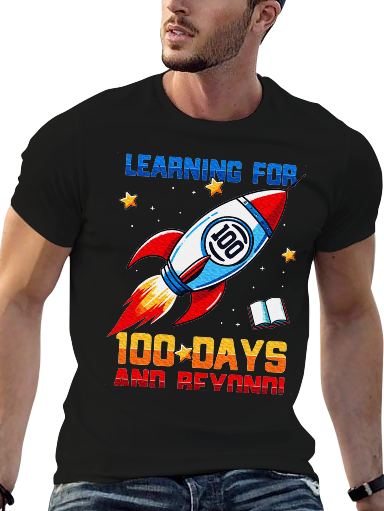 100 Days of School Rocket T-Shirt