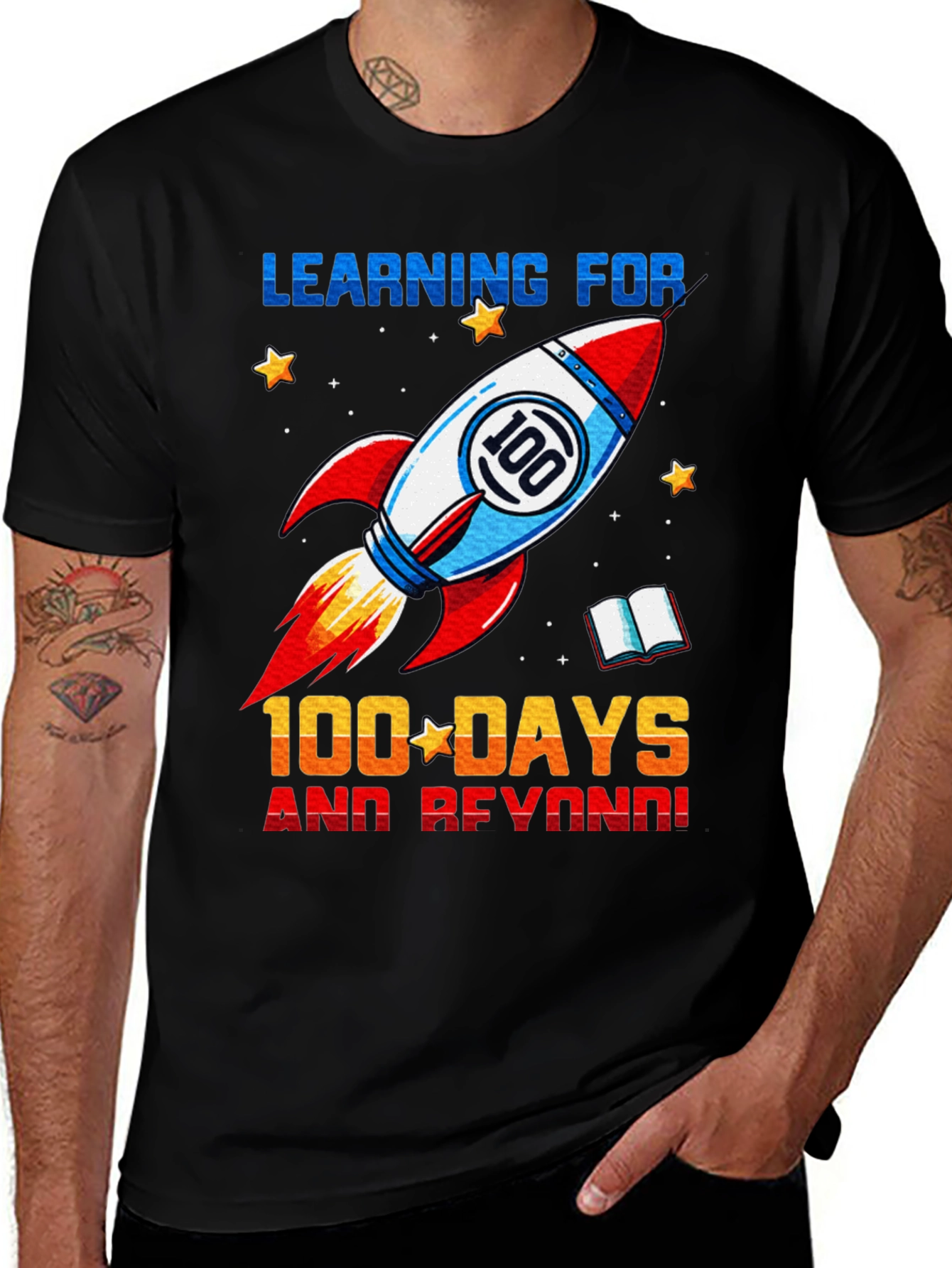 100 Days of School Rocket T-Shirt