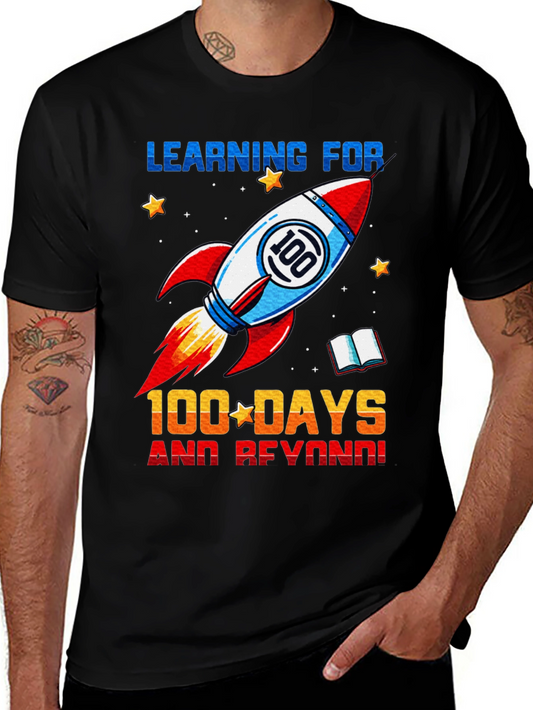 100 Days of School Rocket T-Shirt