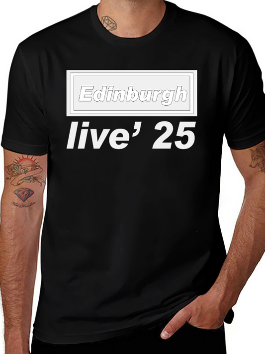 Edinburgh Live 25 Black T-Shirt