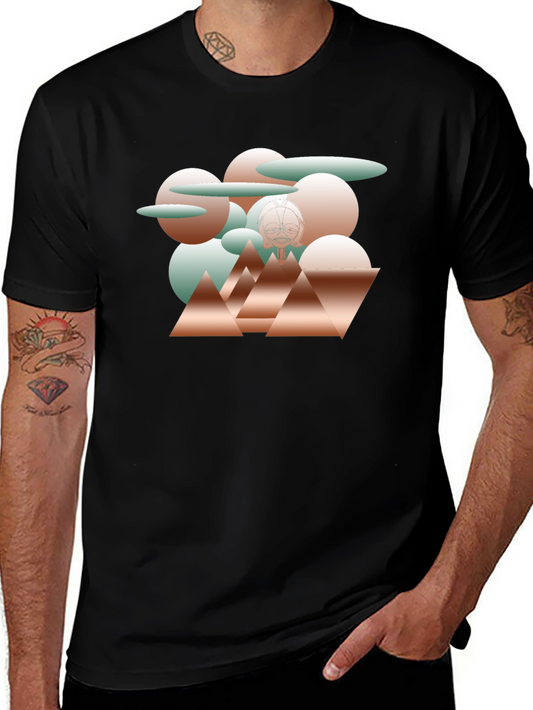 Abstract Geometric Graphic Print T-Shirt