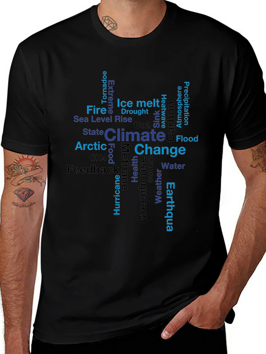Climate Change Word Art T-Shirt