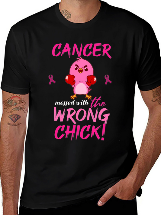 Cancer Messed With The Wrong Chick T-Shirt