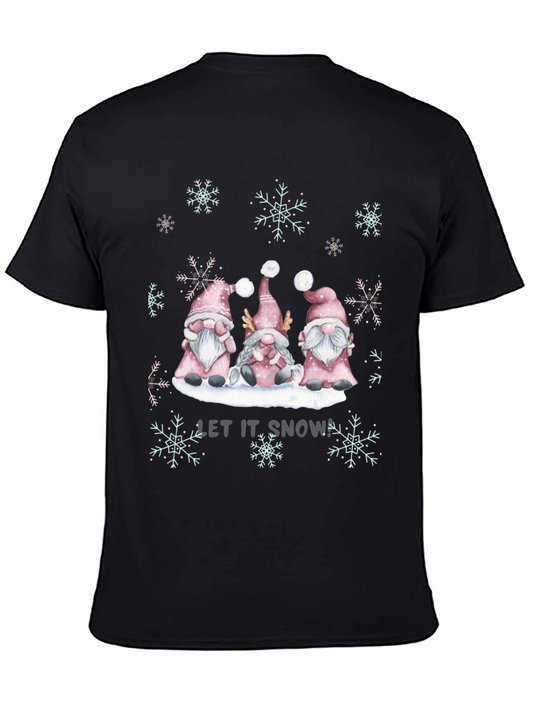 Festive Let It Snow Gnomes Graphic T-Shirt