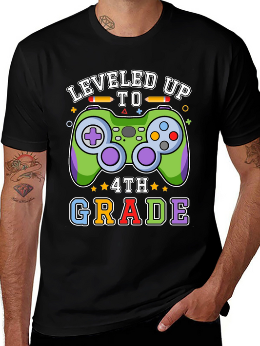 Leveled Up to 4th Grade Gamer T-Shirt