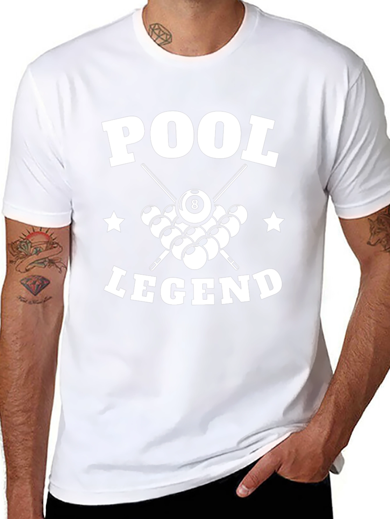 Pool Legend Graphic T-Shirt - Billiards 8-Ball Tee