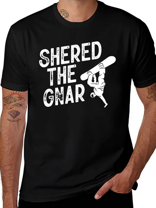 Shred the Gnar Snowboarder Graphic T-Shirt
