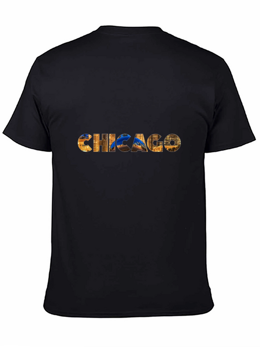 Chicago Skyline Graphic Black T-Shirt