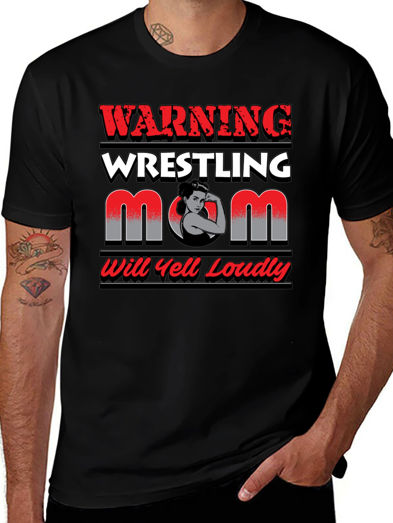 Warning Wrestling Mom T-Shirt
