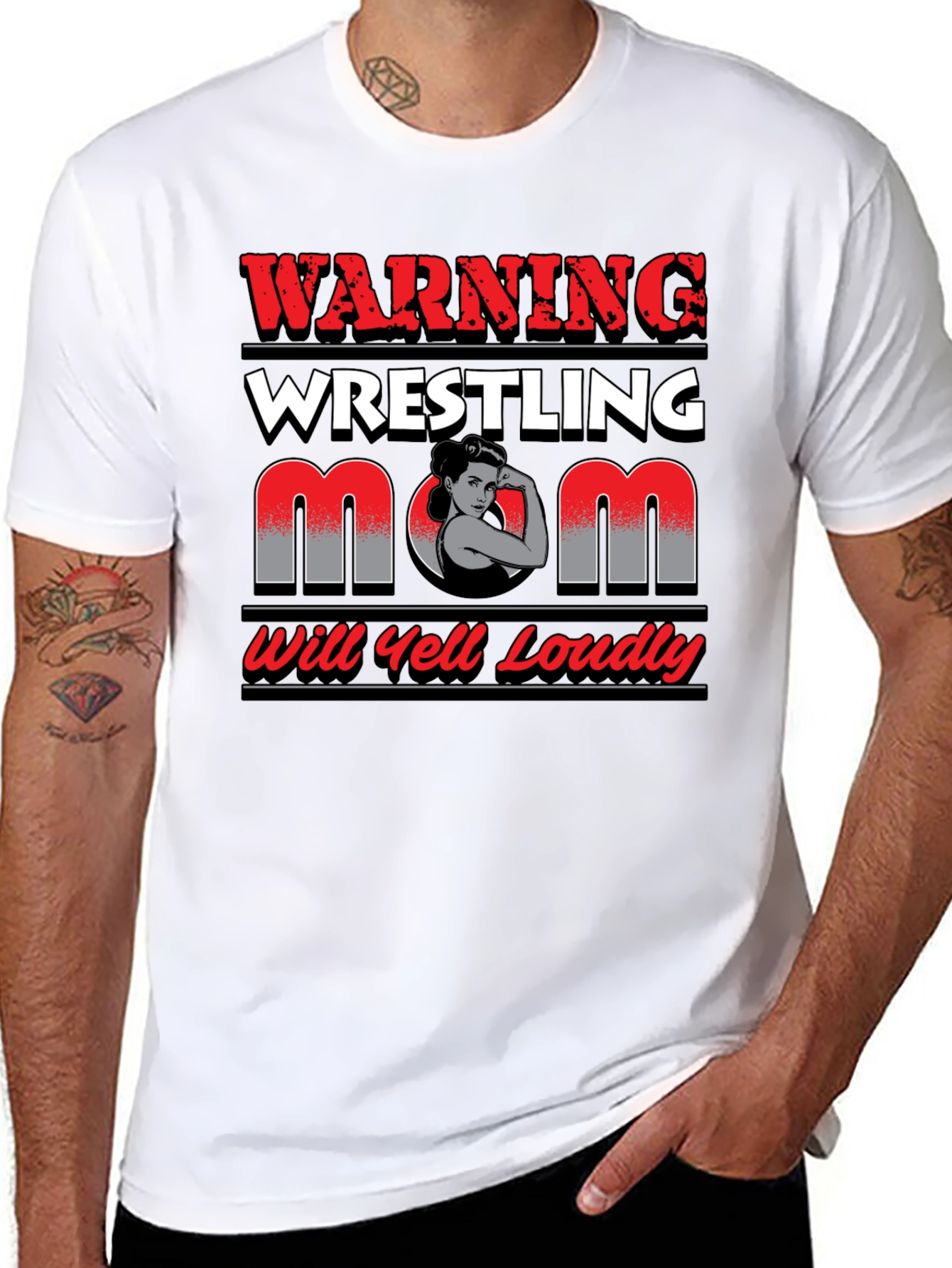 Warning Wrestling Mom T-Shirt