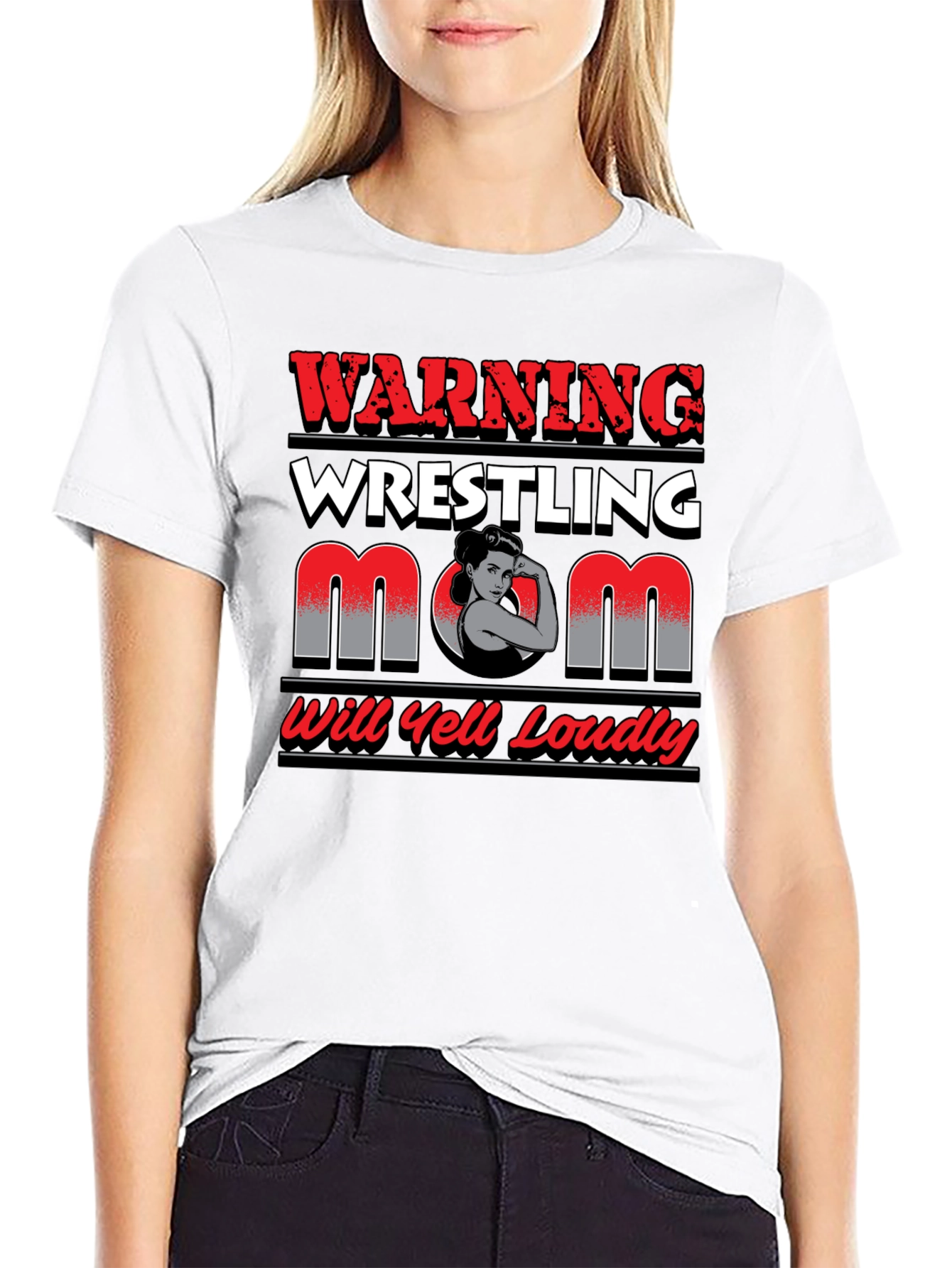 Warning Wrestling Mom T-Shirt