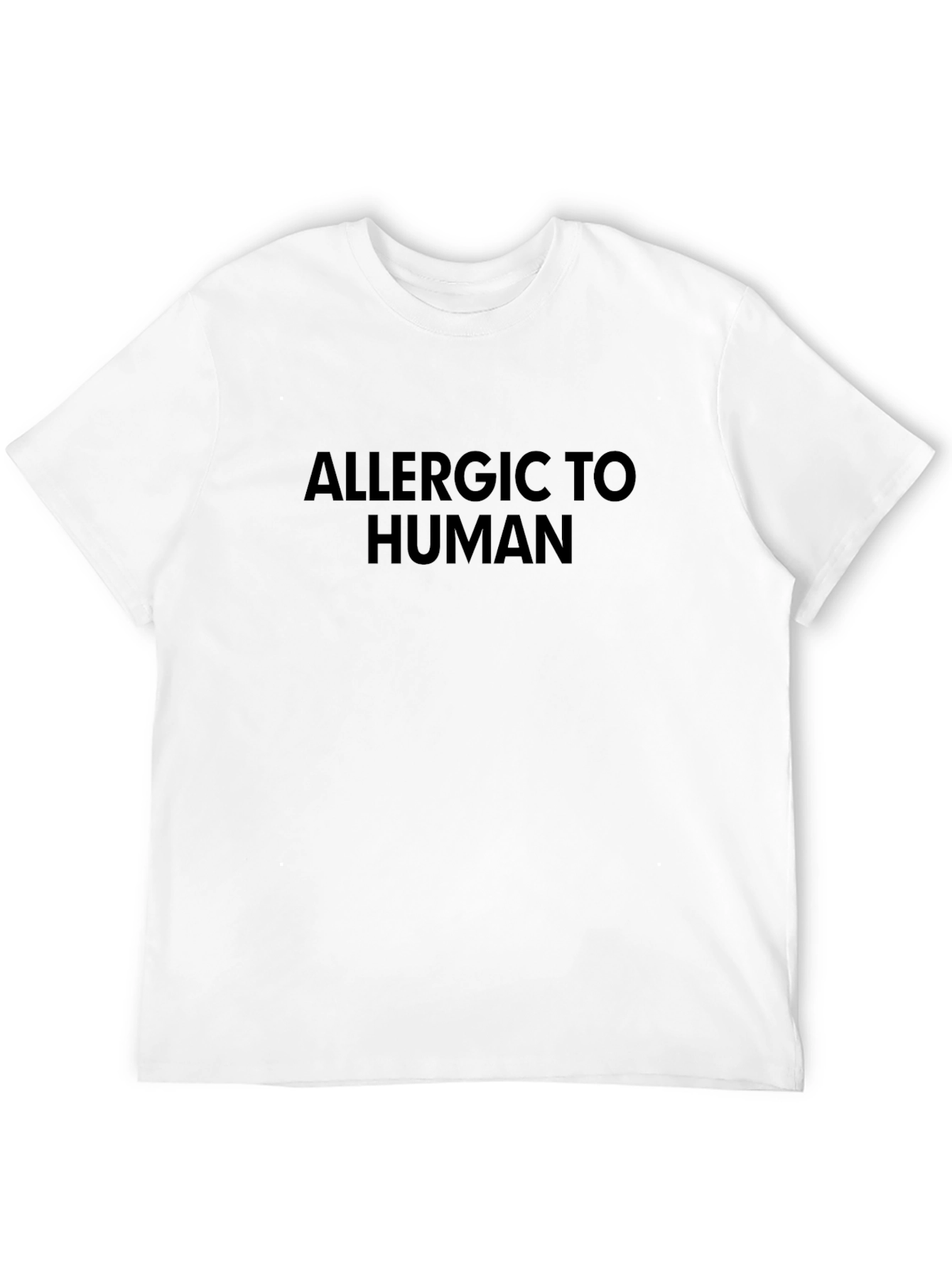 Allergic to Human Graphic T-Shirt - Black