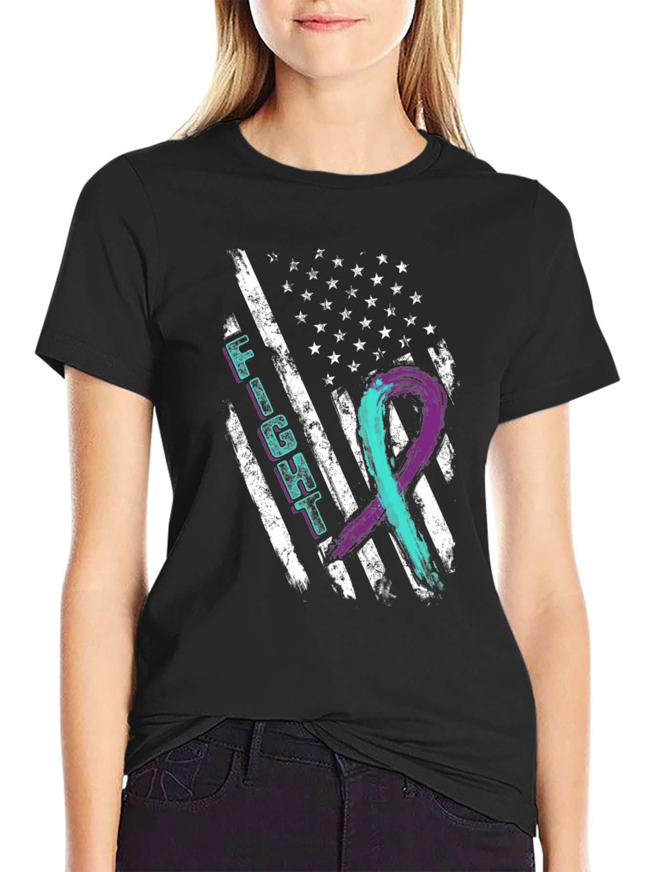 Fight Suicide Awareness Flag T-Shirt