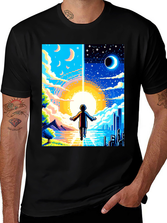 Day & Night Pixel Art T-Shirt