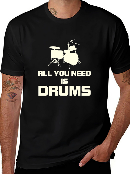 All You Need is Drums Black T-Shirt