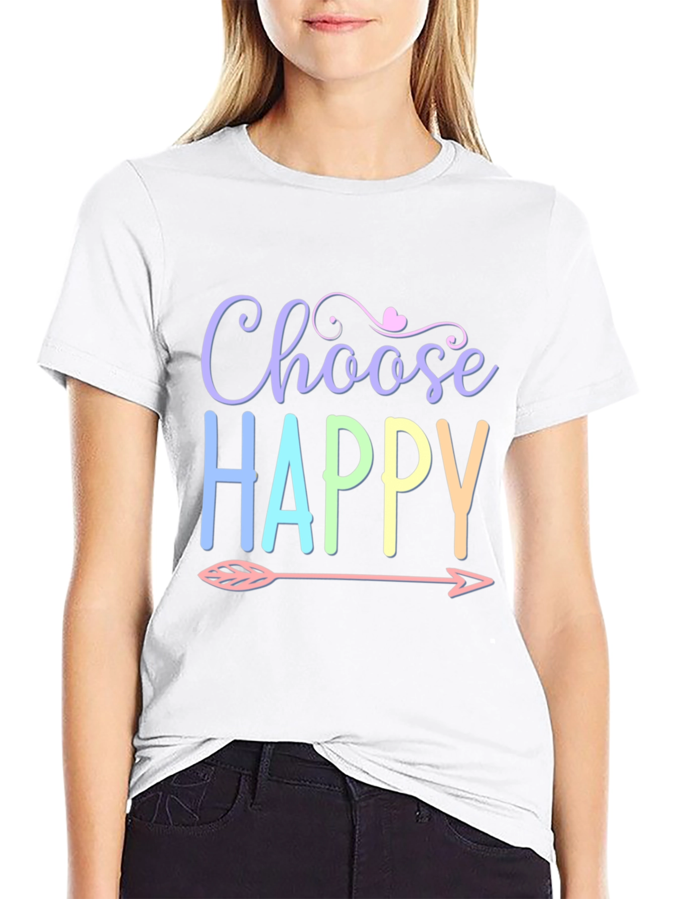 Choose Happy T-Shirt - Trendy Graphic Tee