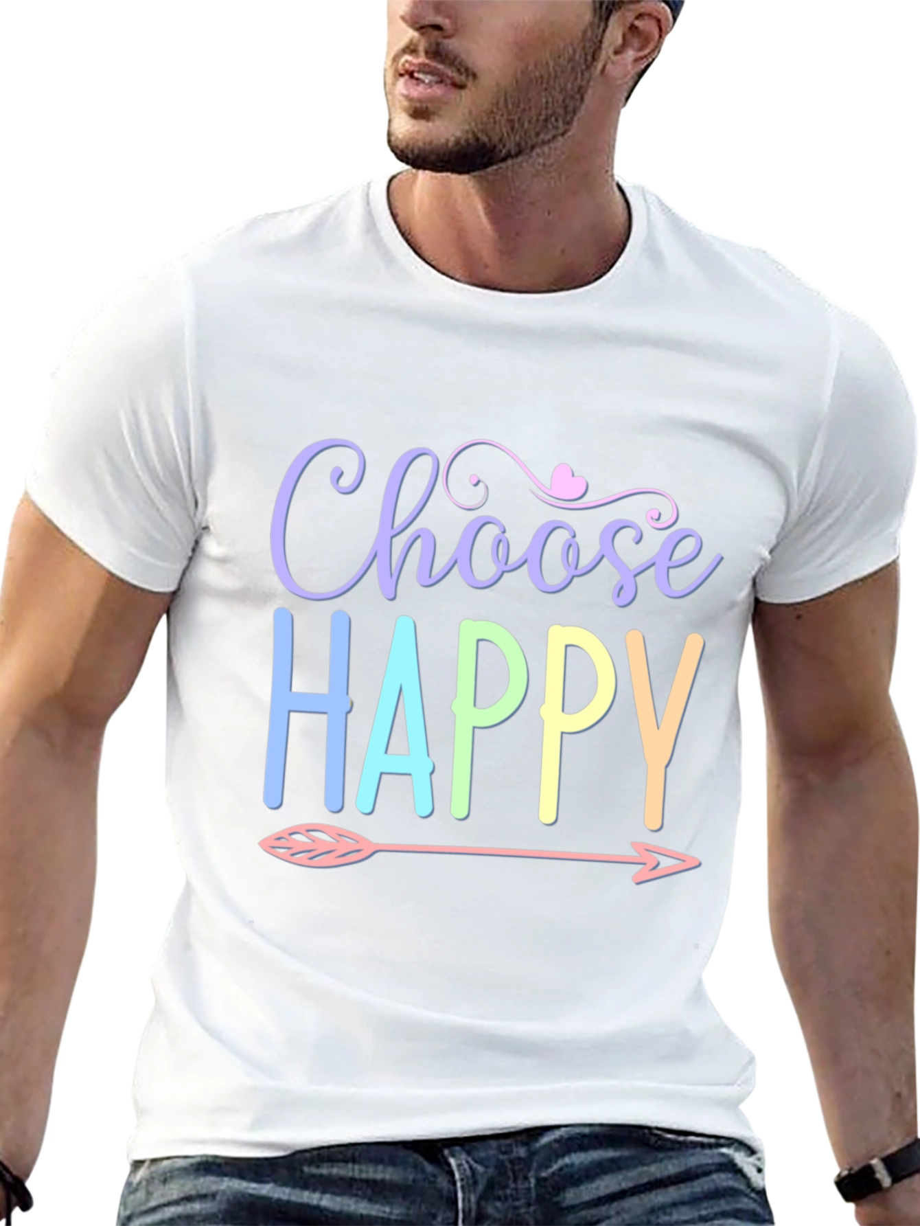 Choose Happy T-Shirt - Trendy Graphic Tee