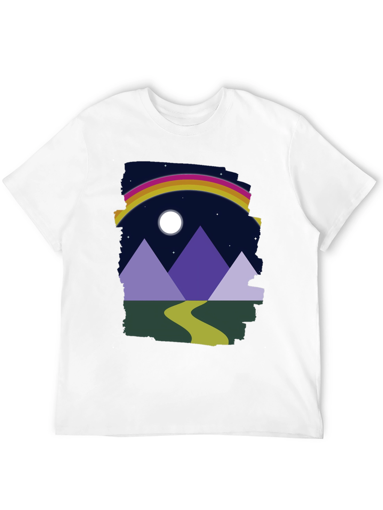 Mountain Rainbow Graphic Tee - Unisex Black T-Shirt