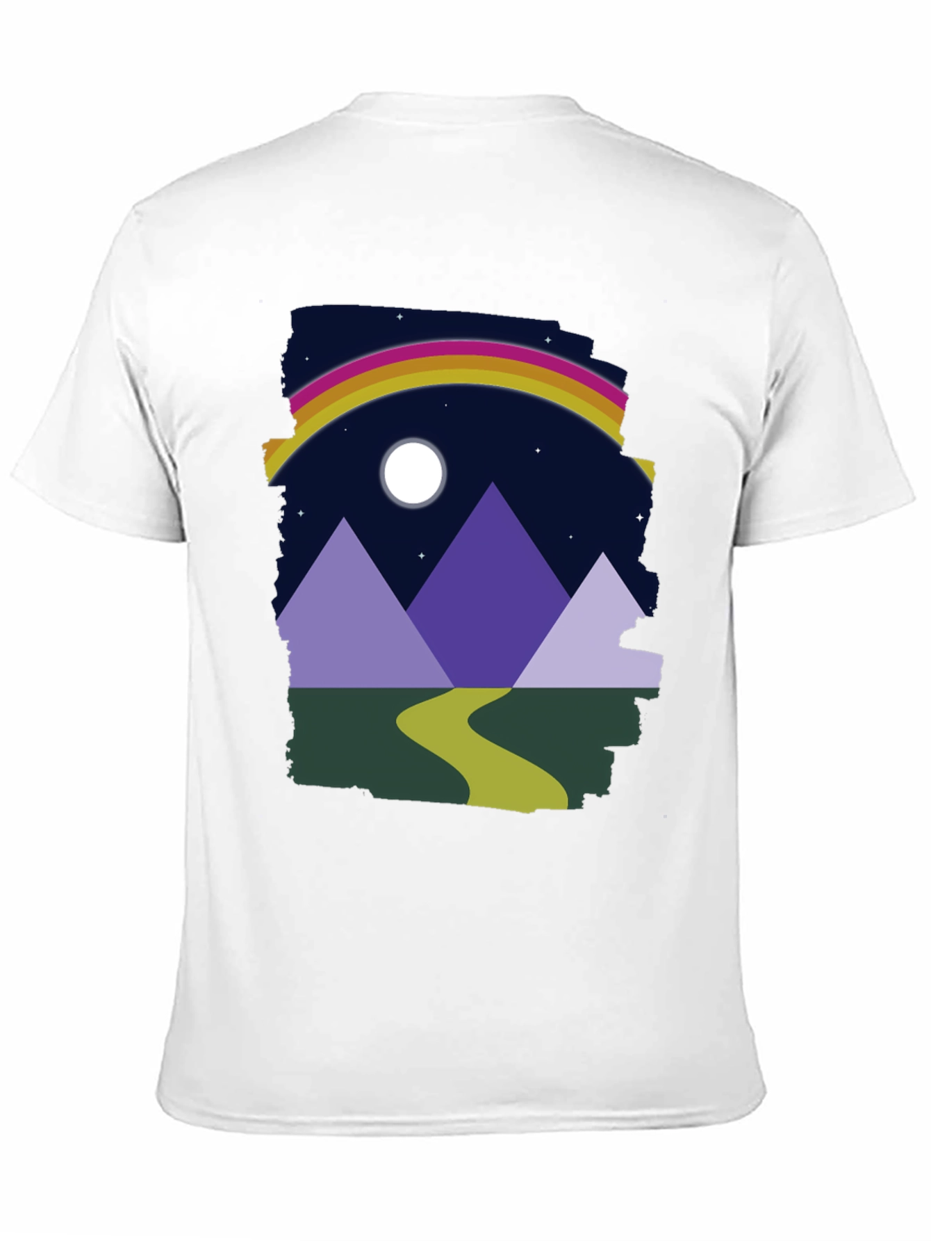 Mountain Rainbow Graphic Tee - Unisex Black T-Shirt