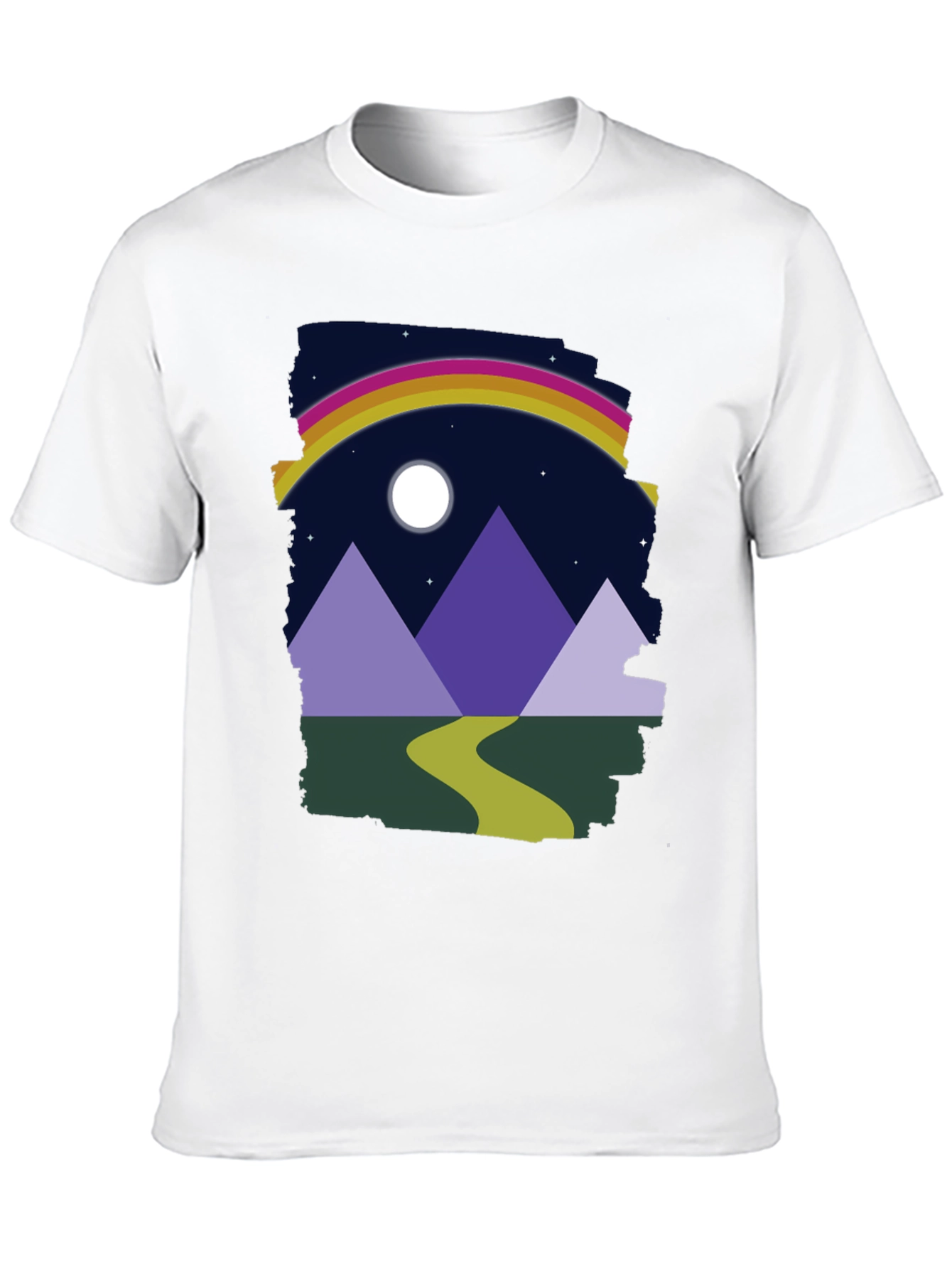 Mountain Rainbow Graphic Tee - Unisex Black T-Shirt