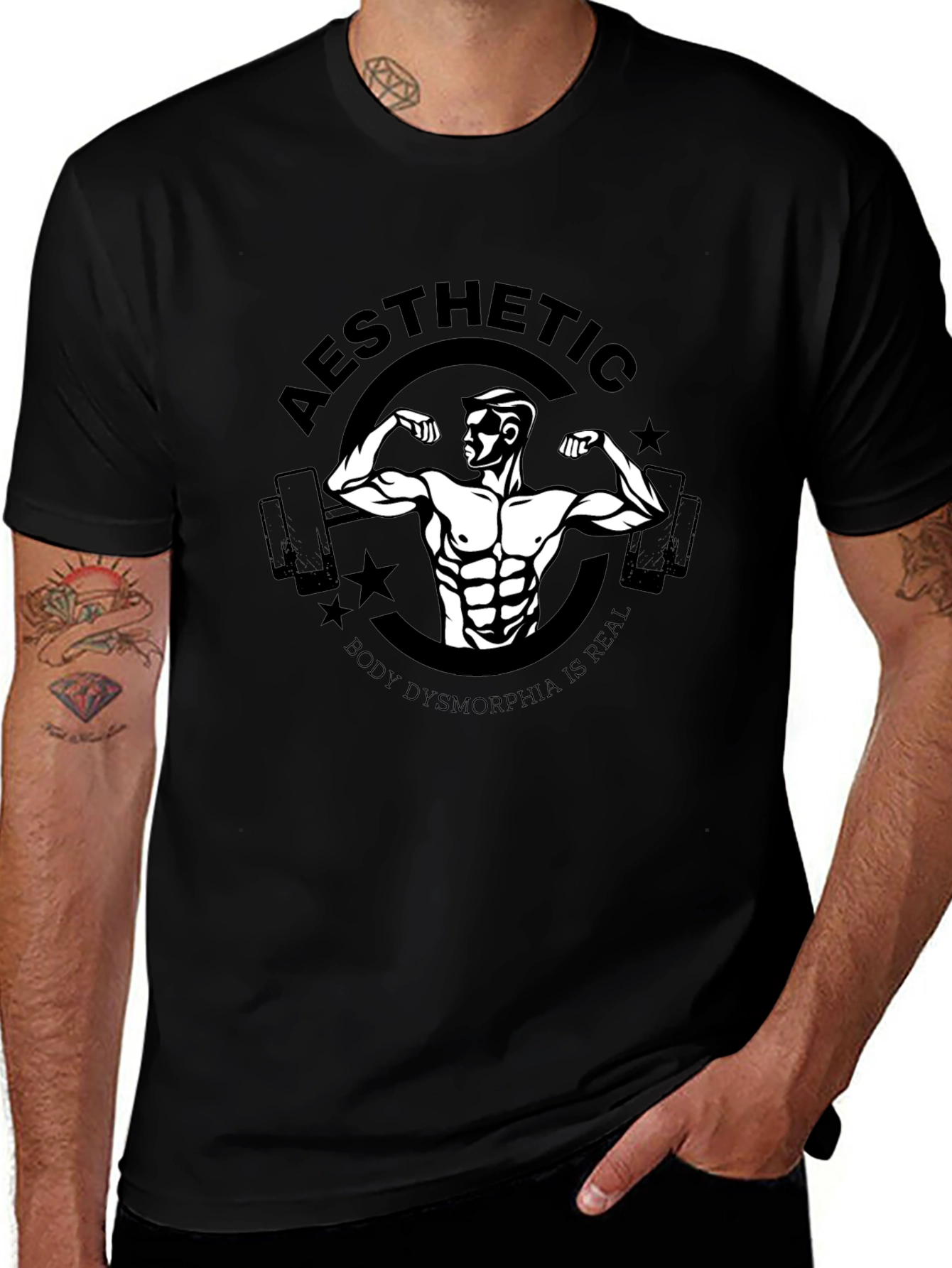 Aesthetic Bodybuilding Graphic T-Shirt