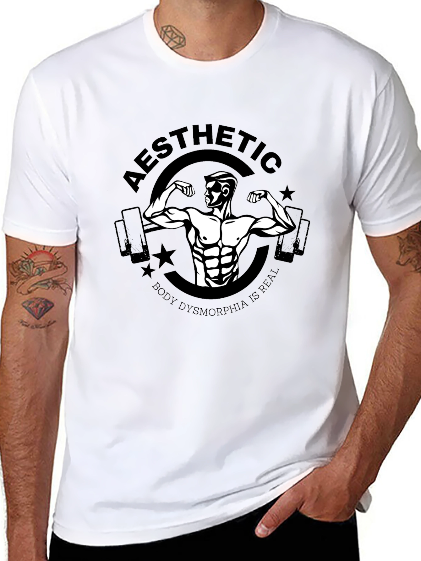Aesthetic Bodybuilding Graphic T-Shirt