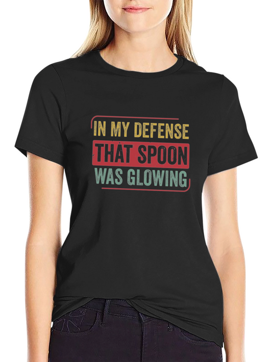 Funny Glowing Spoon Graphic T-Shirt