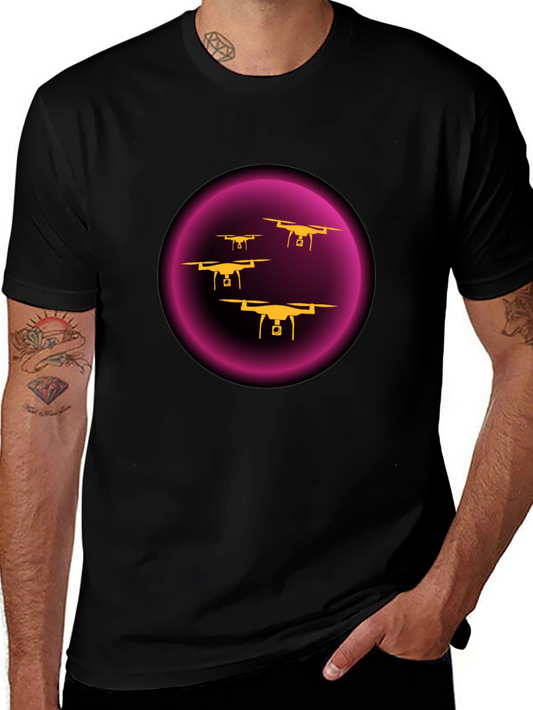 Drone T-Shirt: Circle Design Unique
