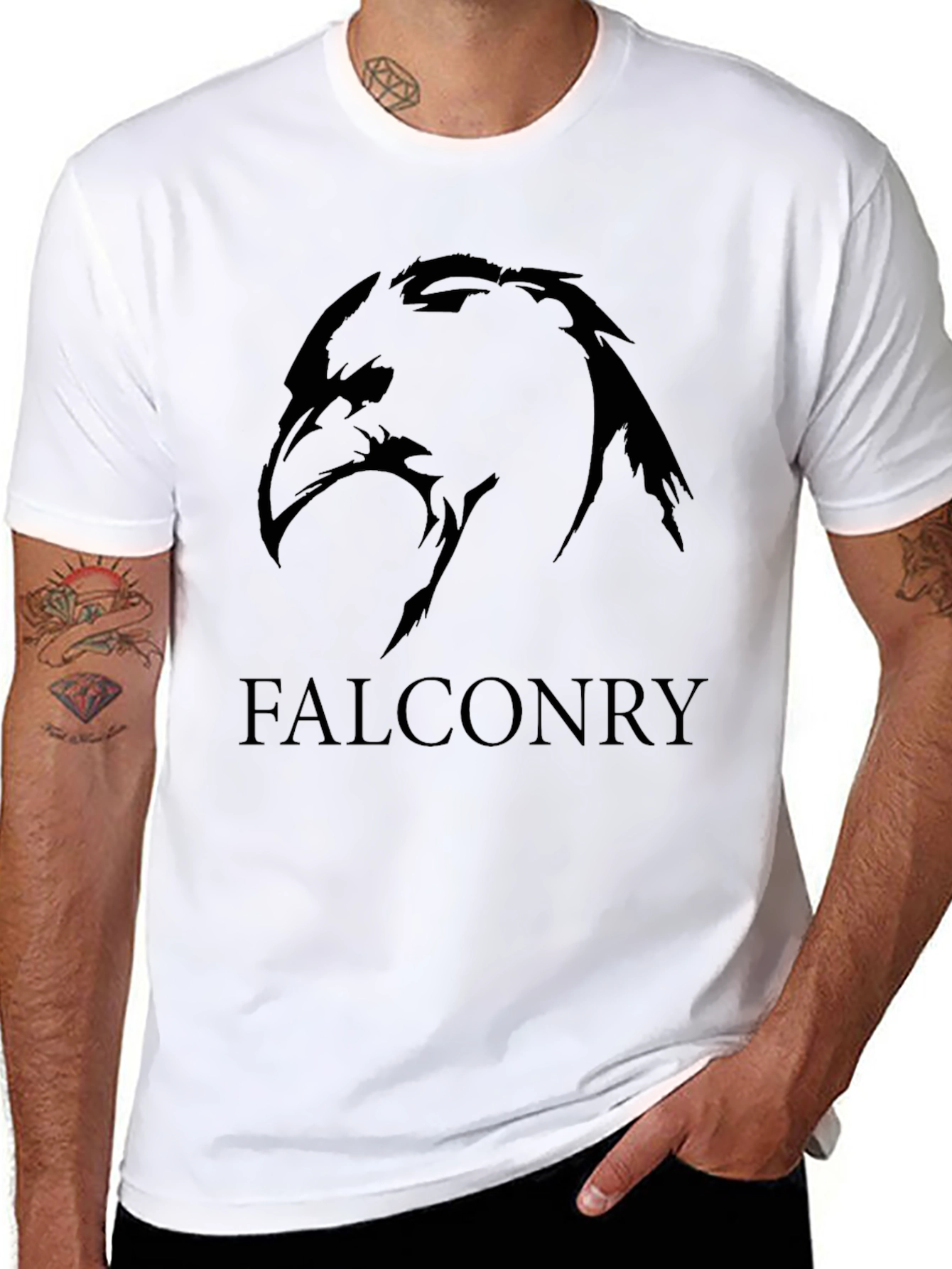 Falconry Graphic T-Shirt - Bird of Prey Tee