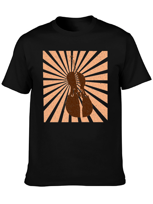 Retro Violin Burst T-Shirt - Classic Musical Style